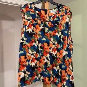 Vince Camuto Colorful Floral Sleeveless Blouse